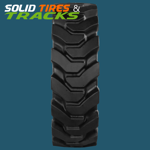 Set of 4 Solid Skid Steer Tires 5.70-12 - Heavy Duty