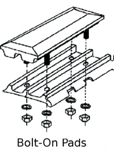 14" 350 mm Bolt-On Rubber Pad- Heavy Duty
