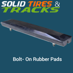 16" 400mm Bolt-On Rubber Pad 150mm Pitch